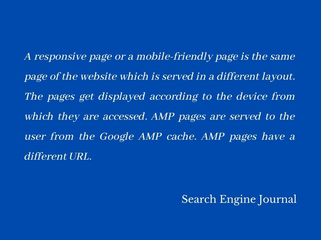 SEJ quote about AMP